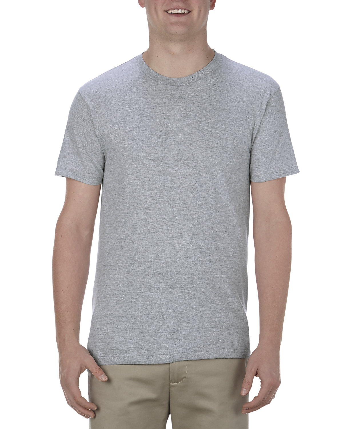 Alstyle Adult 4.3 oz., Ringspun Cotton T-Shirt ATHLETIC HEATHER 