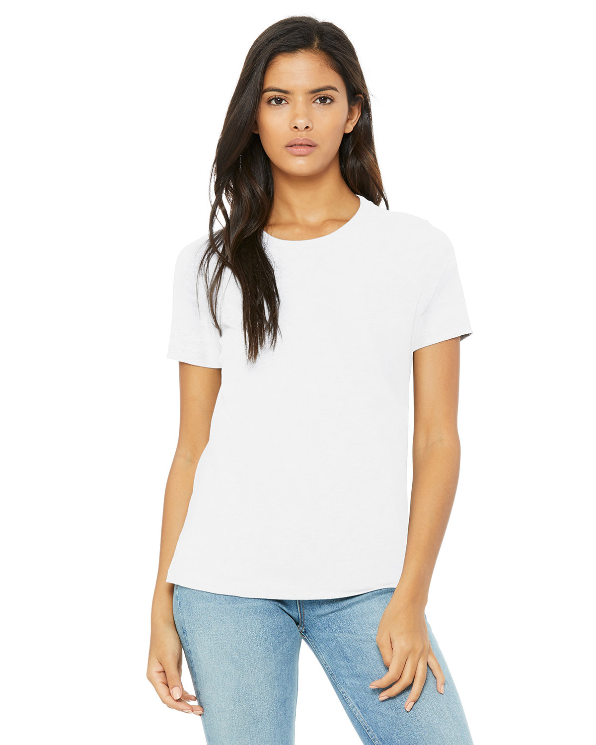 Bella + Canvas Ladies' Relaxed Jersey Short-Sleeve T-Shirt WHITE 
