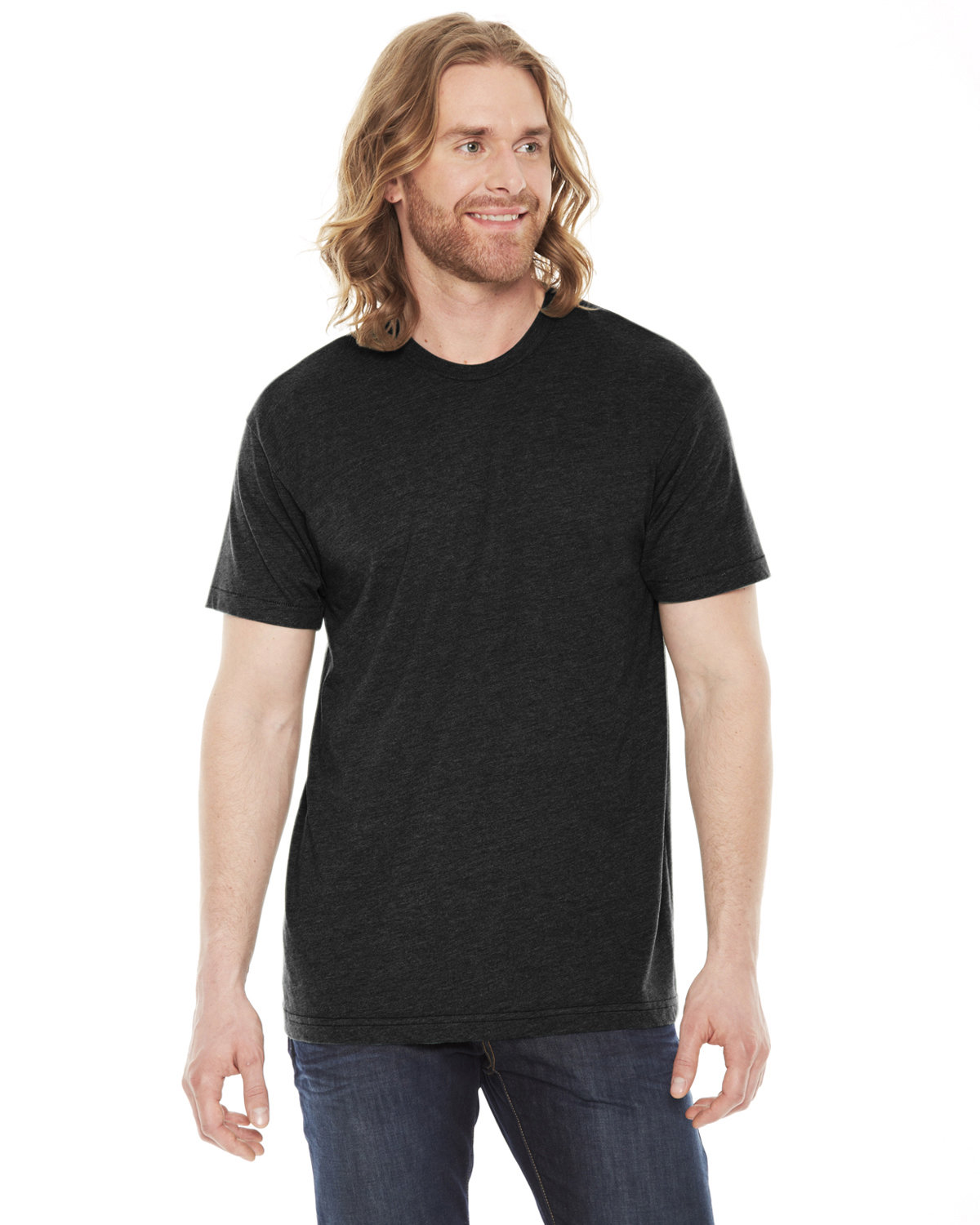 American Apparel Unisex Classic T-Shirt HEATHER BLACK 