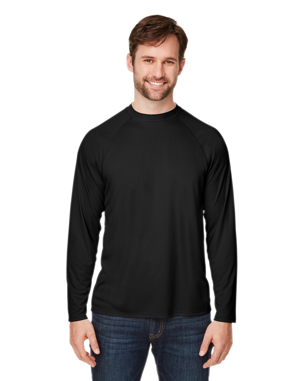 Core365 Unisex Ultra UVP™ Raglan T-Shirt BLACK 