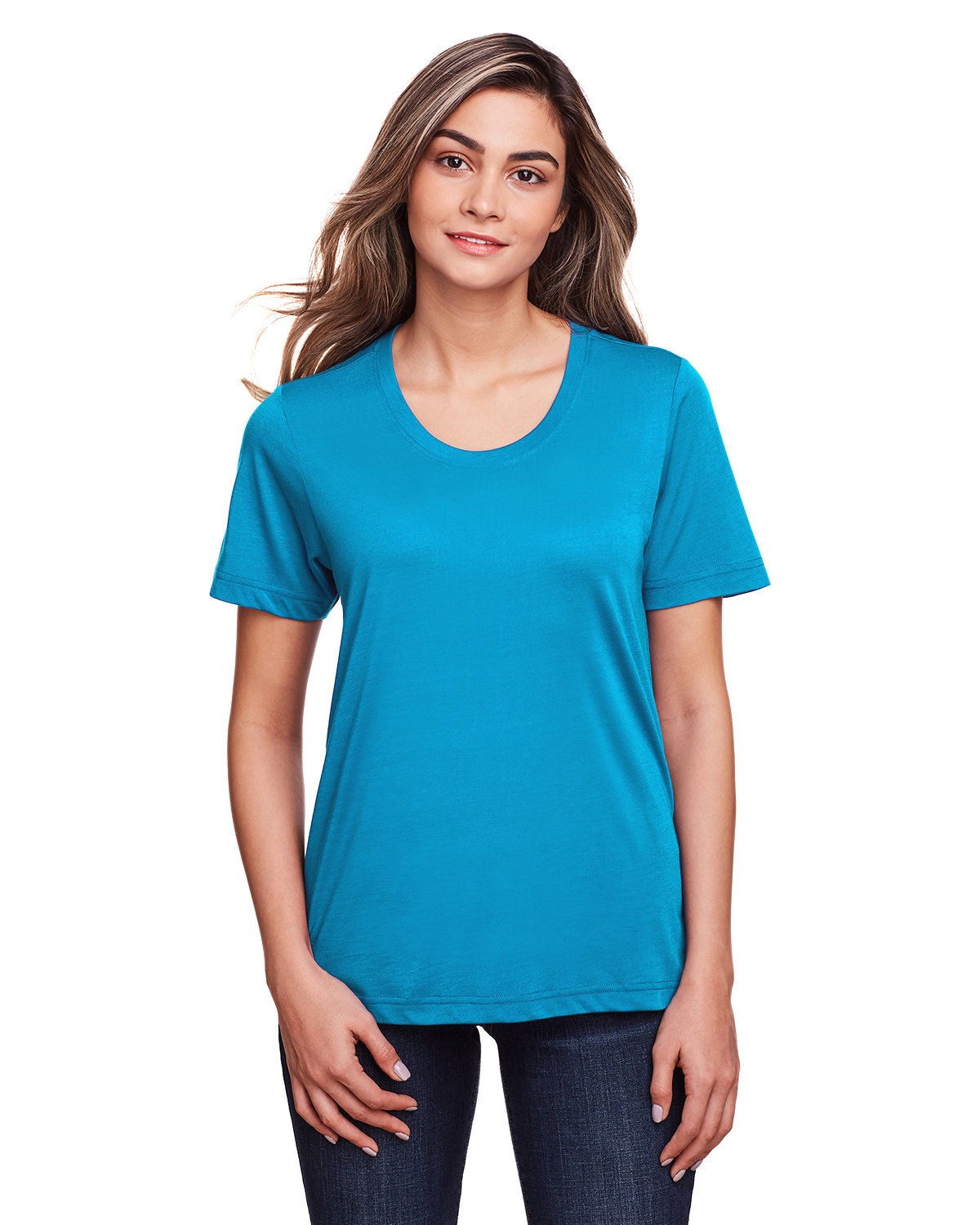 Core365 Ladies' Fusion ChromaSoft™ Performance T-Shirt ELECTRIC BLUE 