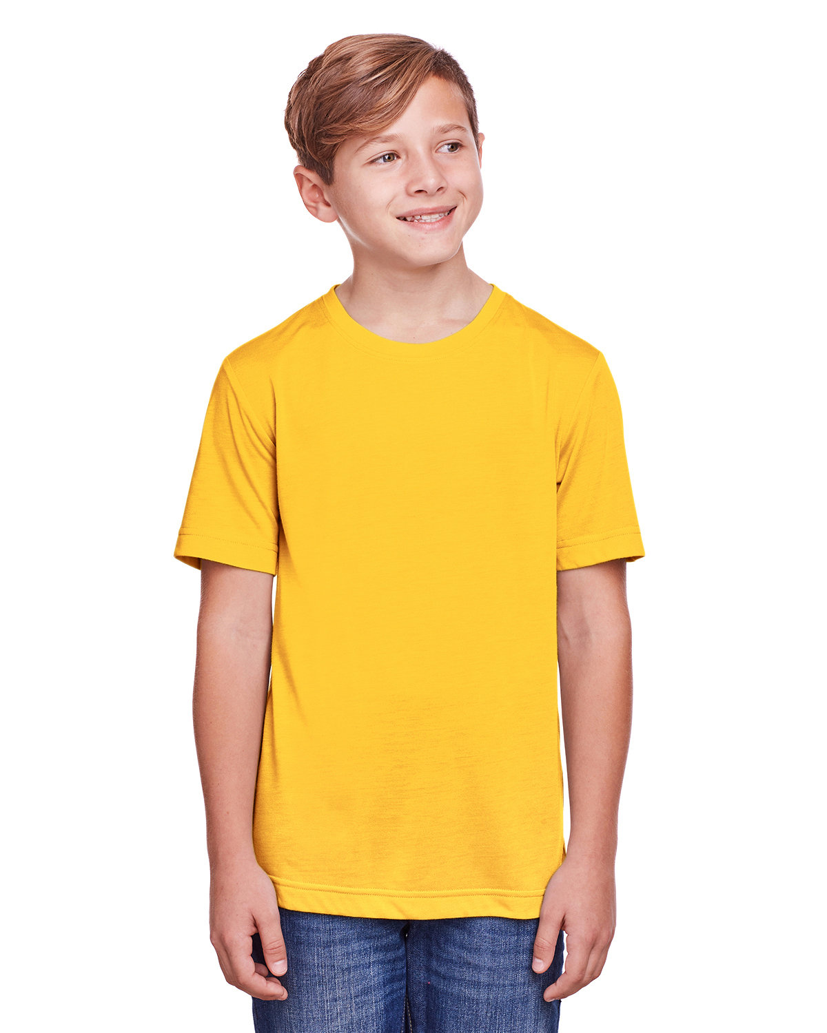 Core365 Youth Fusion ChromaSoft Performance T-Shirt CAMPUS GOLD 