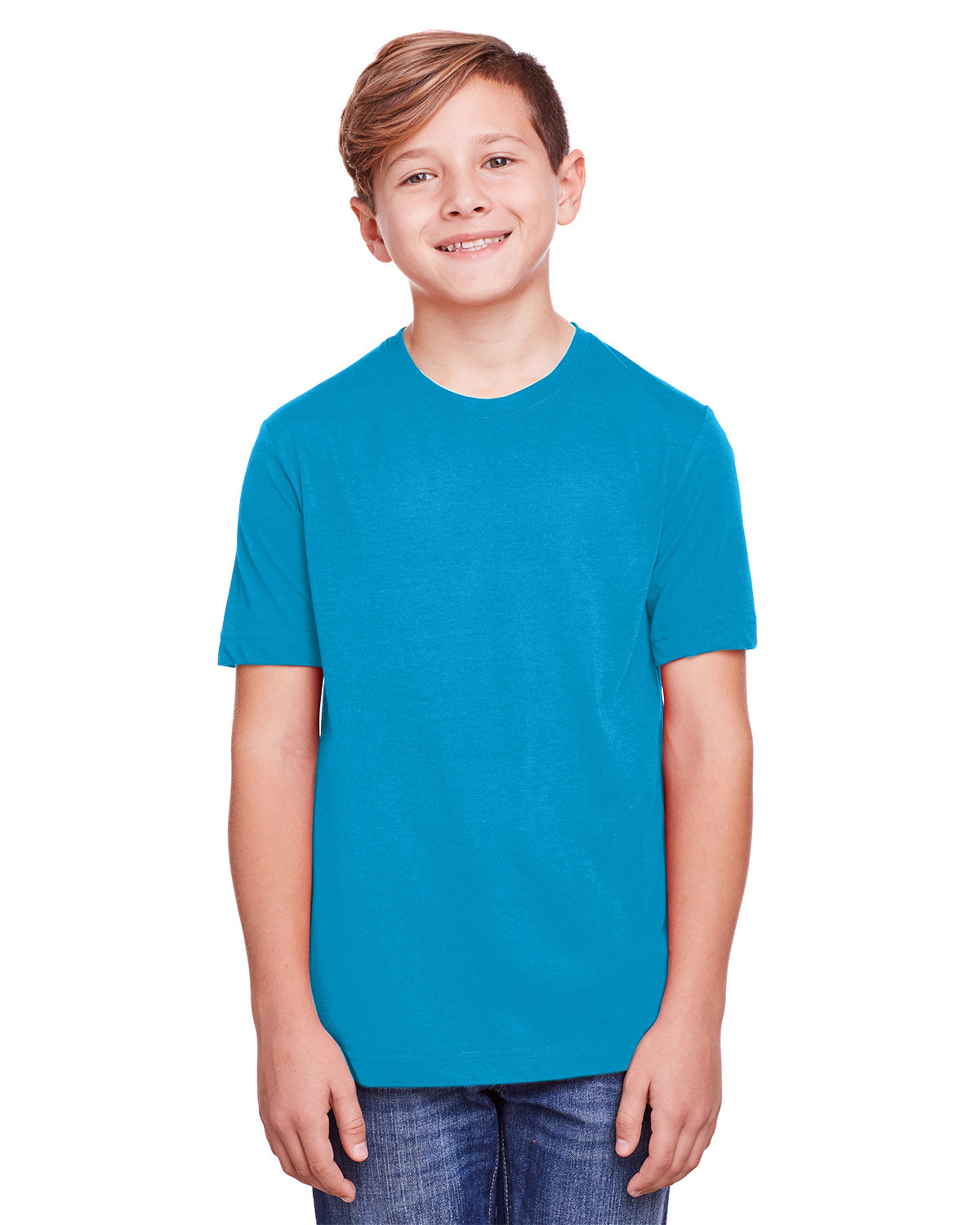 Core365 Youth Fusion ChromaSoft Performance T-Shirt ELECTRIC BLUE 