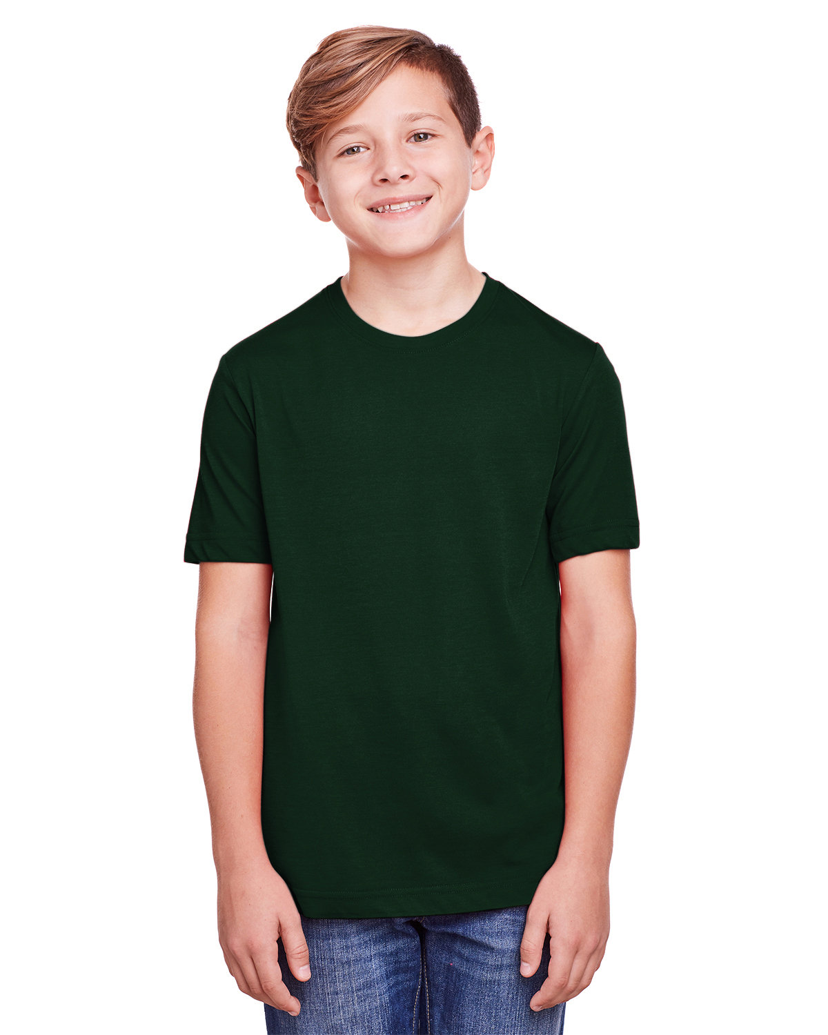 Core365 Youth Fusion ChromaSoft Performance T-Shirt FOREST 