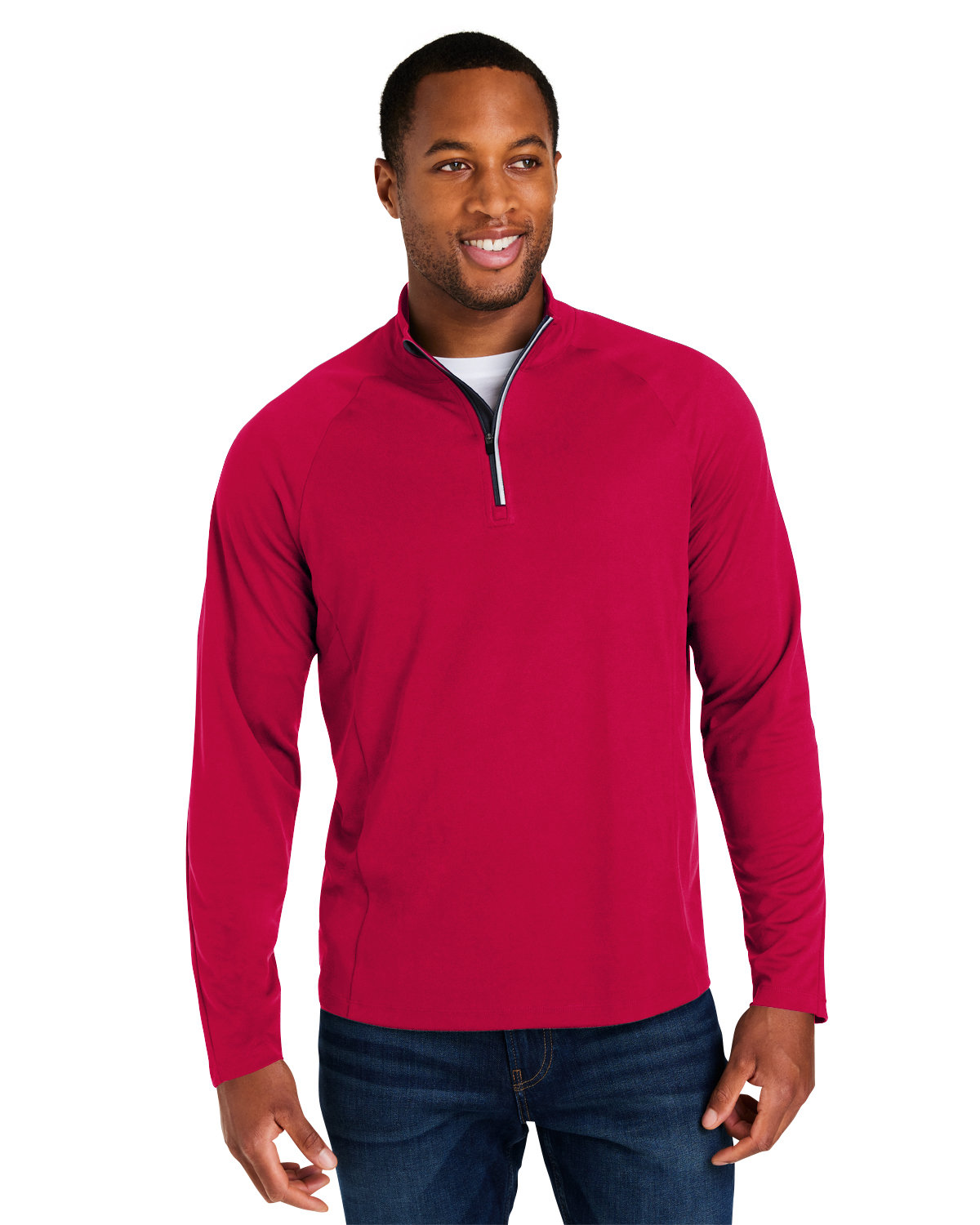 Essential Stain Shield Pique Quarter Zip Pullover – Regular Fit