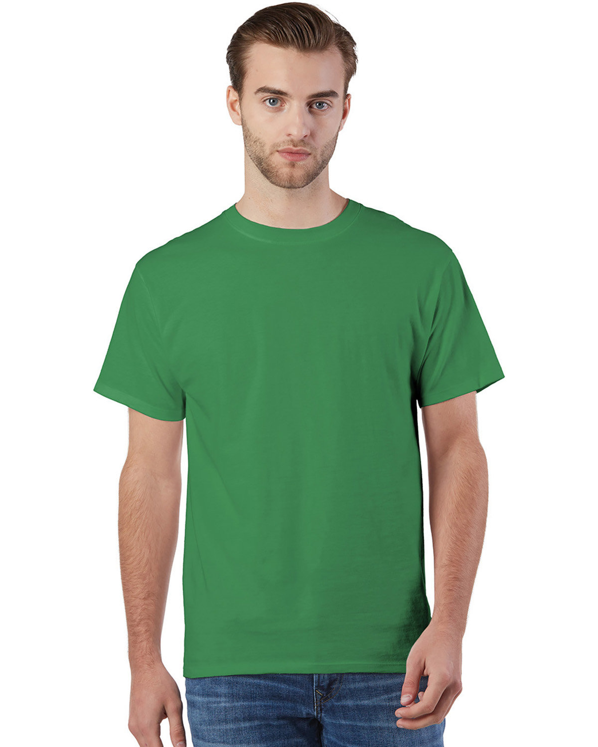 Champion Adult Ringspun Cotton T-Shirt KELLY GREEN 