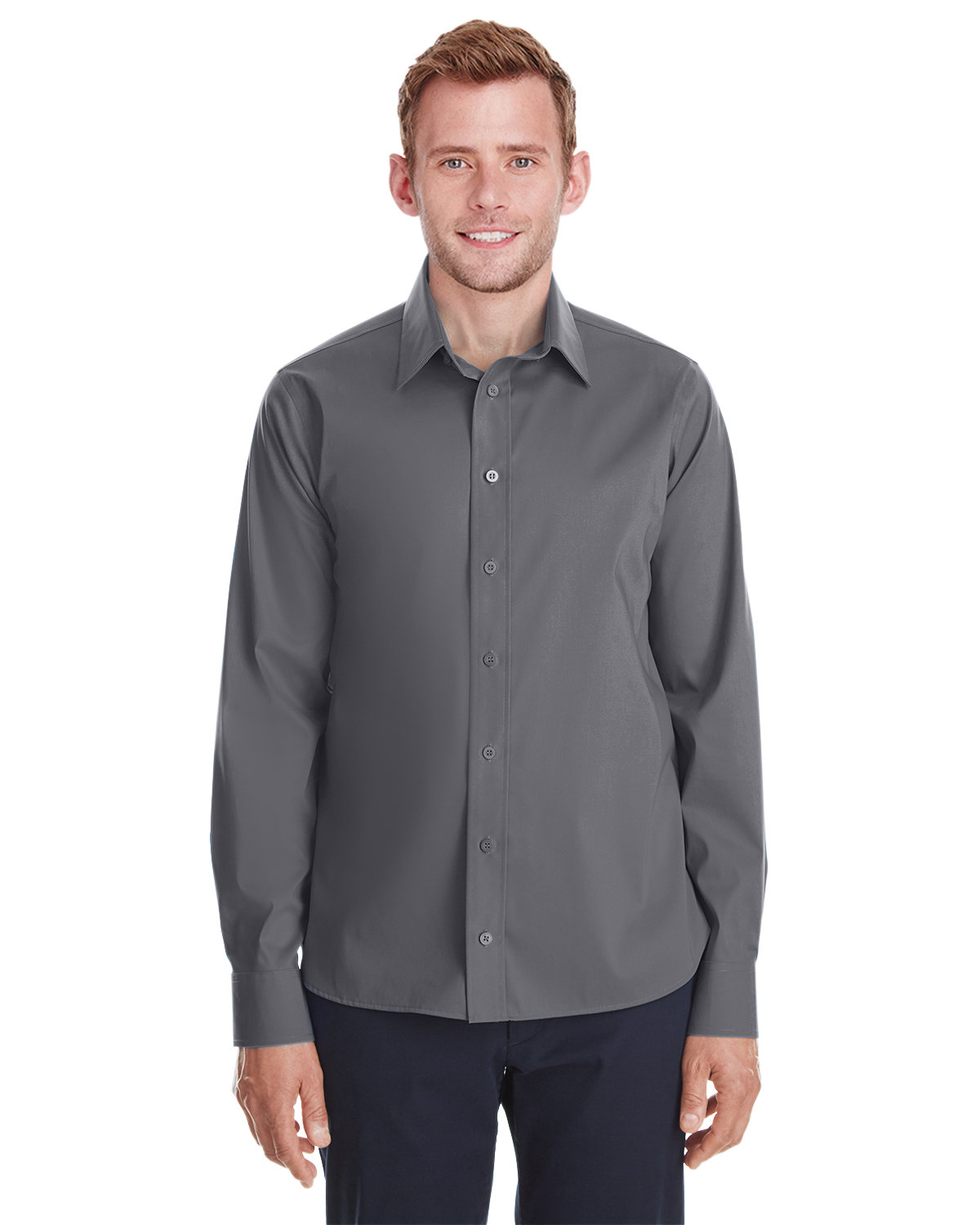 Devon & Jones Men's Crown Collection® Solid Stretch Twill Woven Shirt