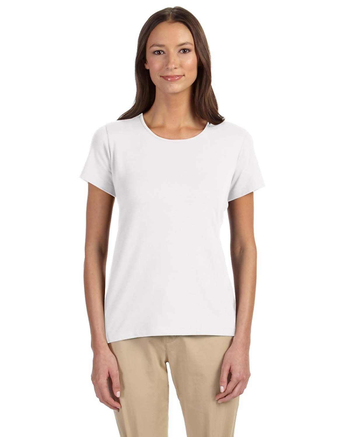 Devon & Jones Ladies' Perfect Fit™ Shell T-Shirt WHITE 