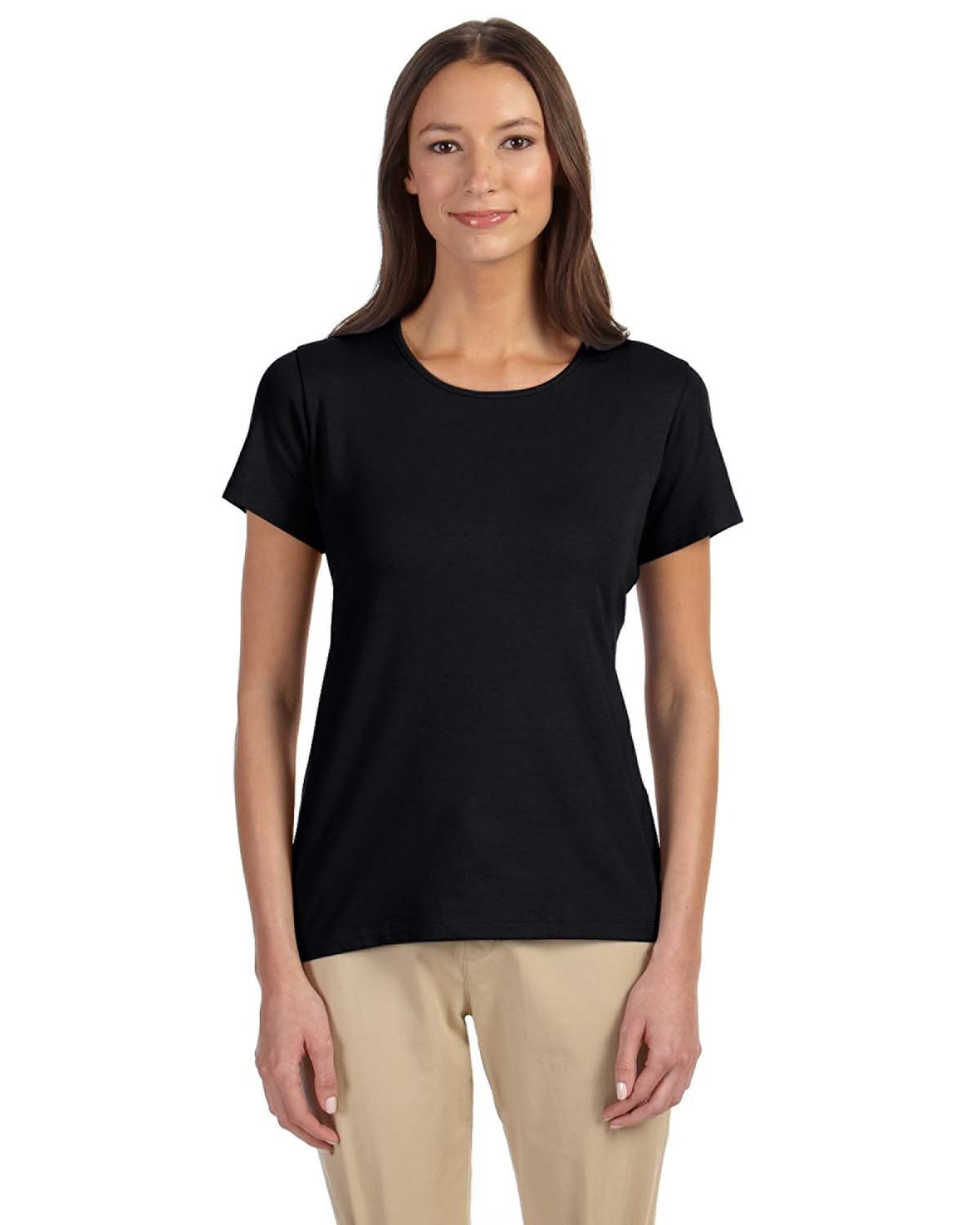 Devon & Jones Ladies' Perfect Fit™ Shell T-Shirt BLACK 