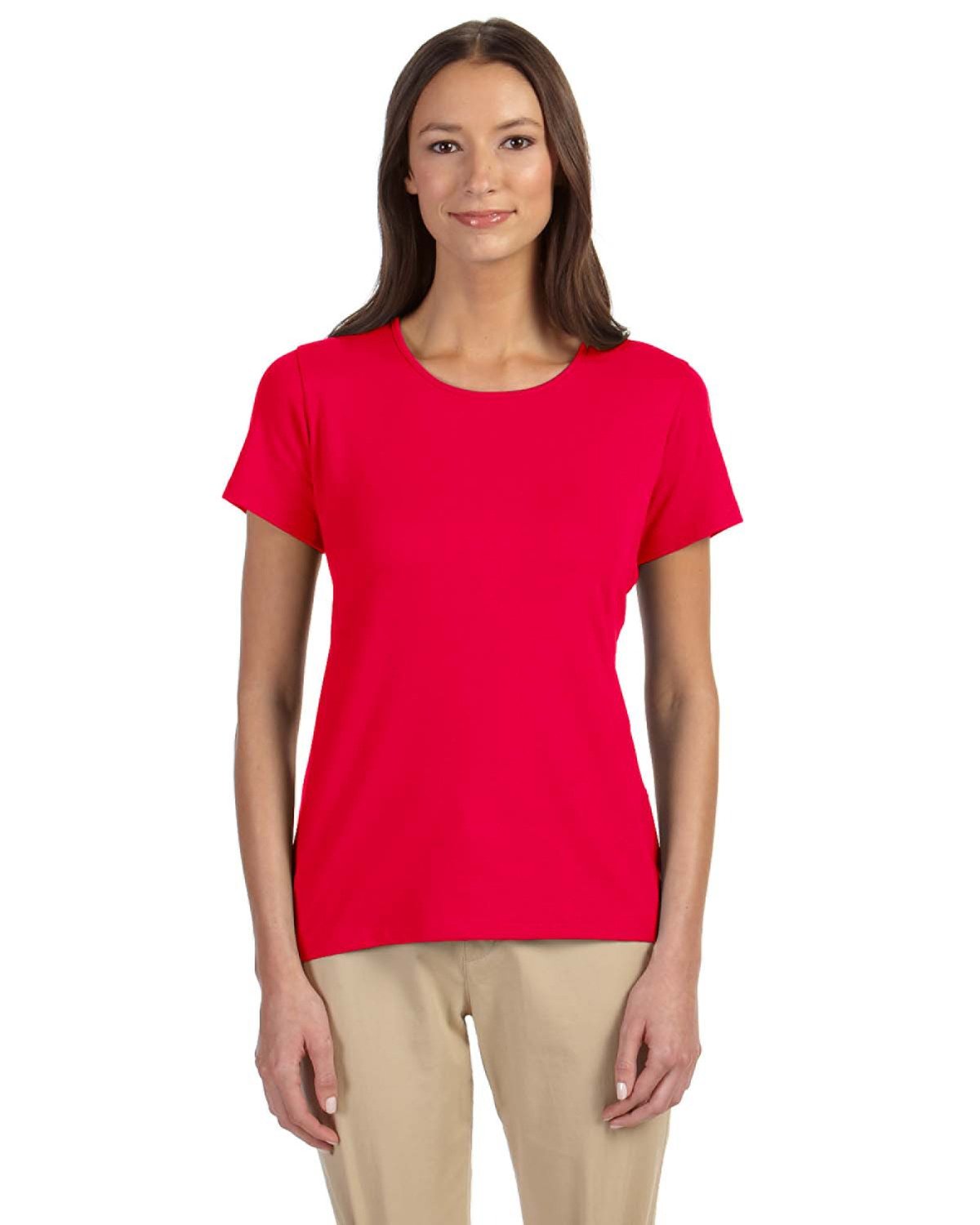Devon & Jones Ladies' Perfect Fit™ Shell T-Shirt RED 