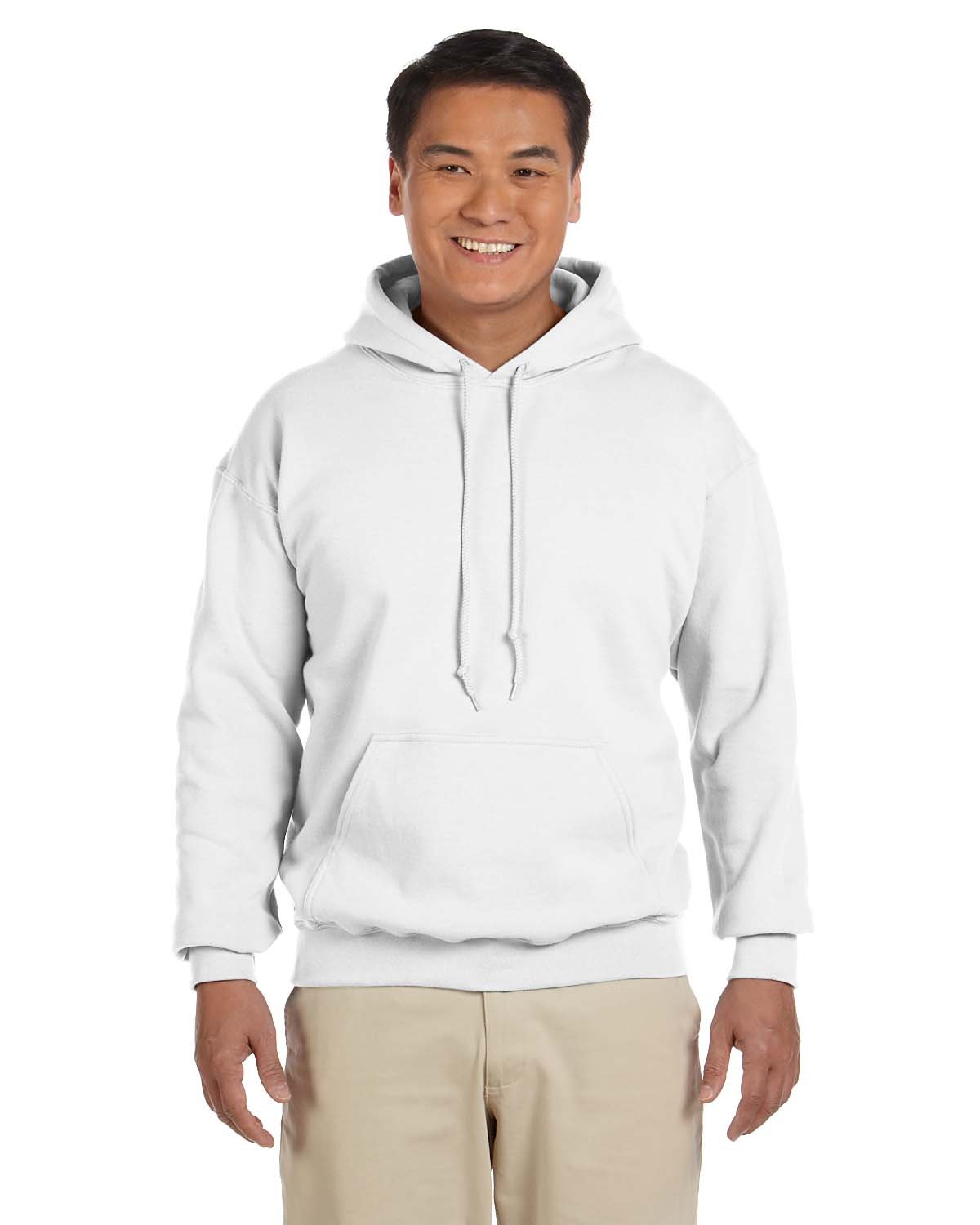 Gildan Adult Heavy Blend™ 8 oz., 50/50 Hooded Sweatshirt WHITE 
