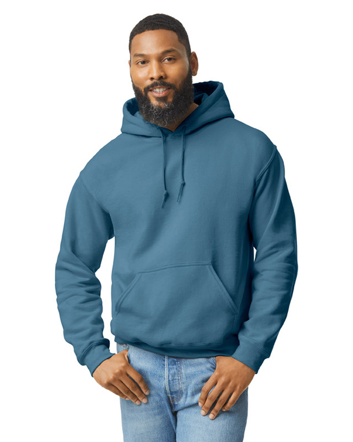 Gildan Adult Heavy Blend™ 8 oz., 50/50 Hooded Sweatshirt INDIGO BLUE 
