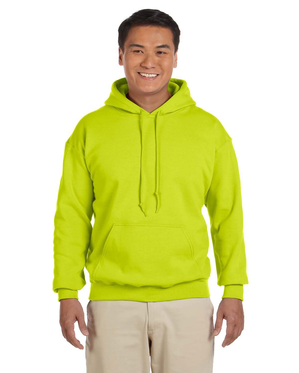 Gildan Adult Heavy Blend™ 8 oz., 50/50 Hooded Sweatshirt SAFETY GREEN 