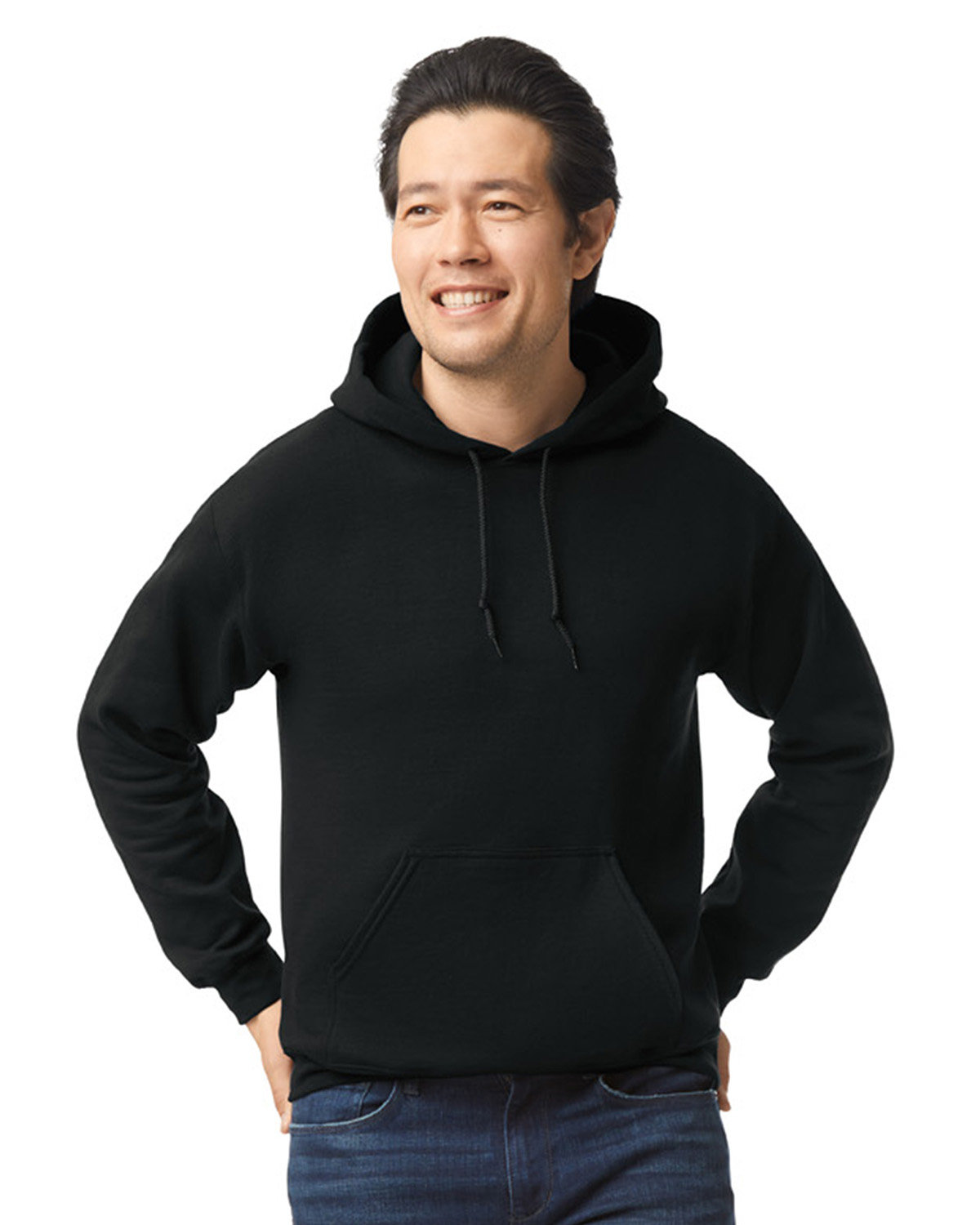 Gildan Adult Heavy Blend™ 8 oz., 50/50 Hooded Sweatshirt BLACK 