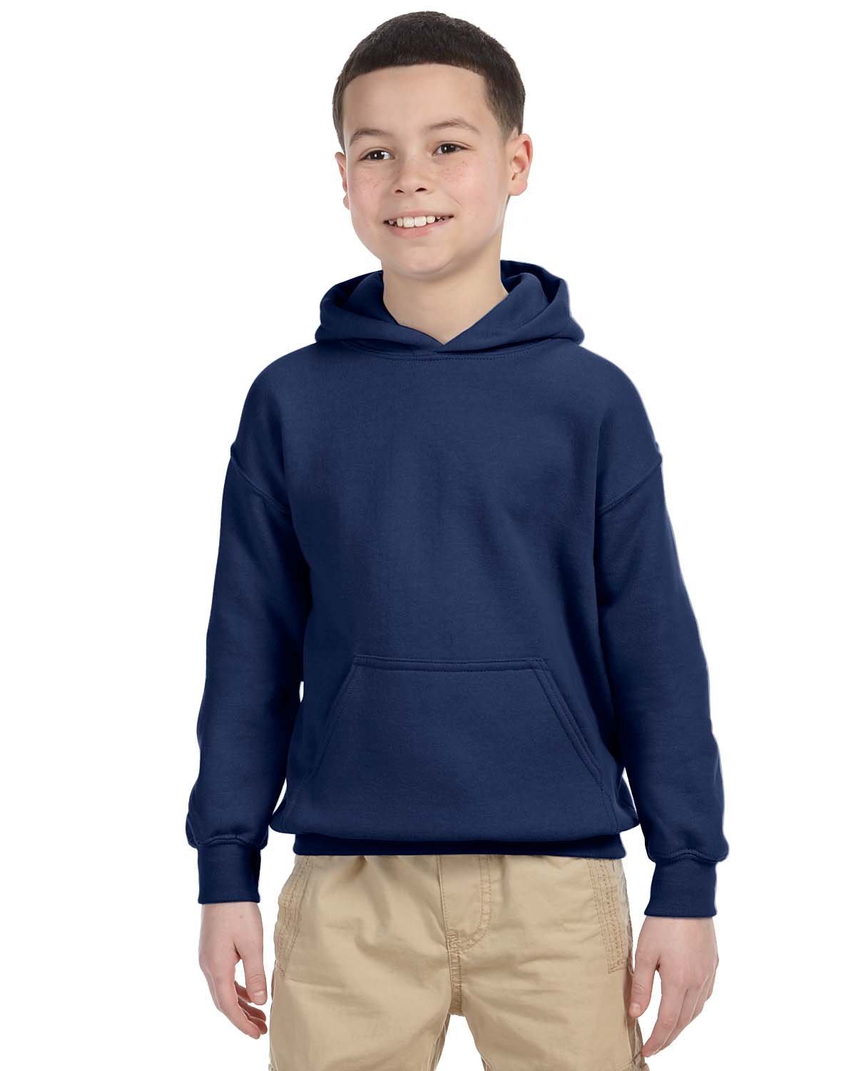 Gildan Youth Heavy Blend™ 50/50 Hooded Sweatshirt NAVY 