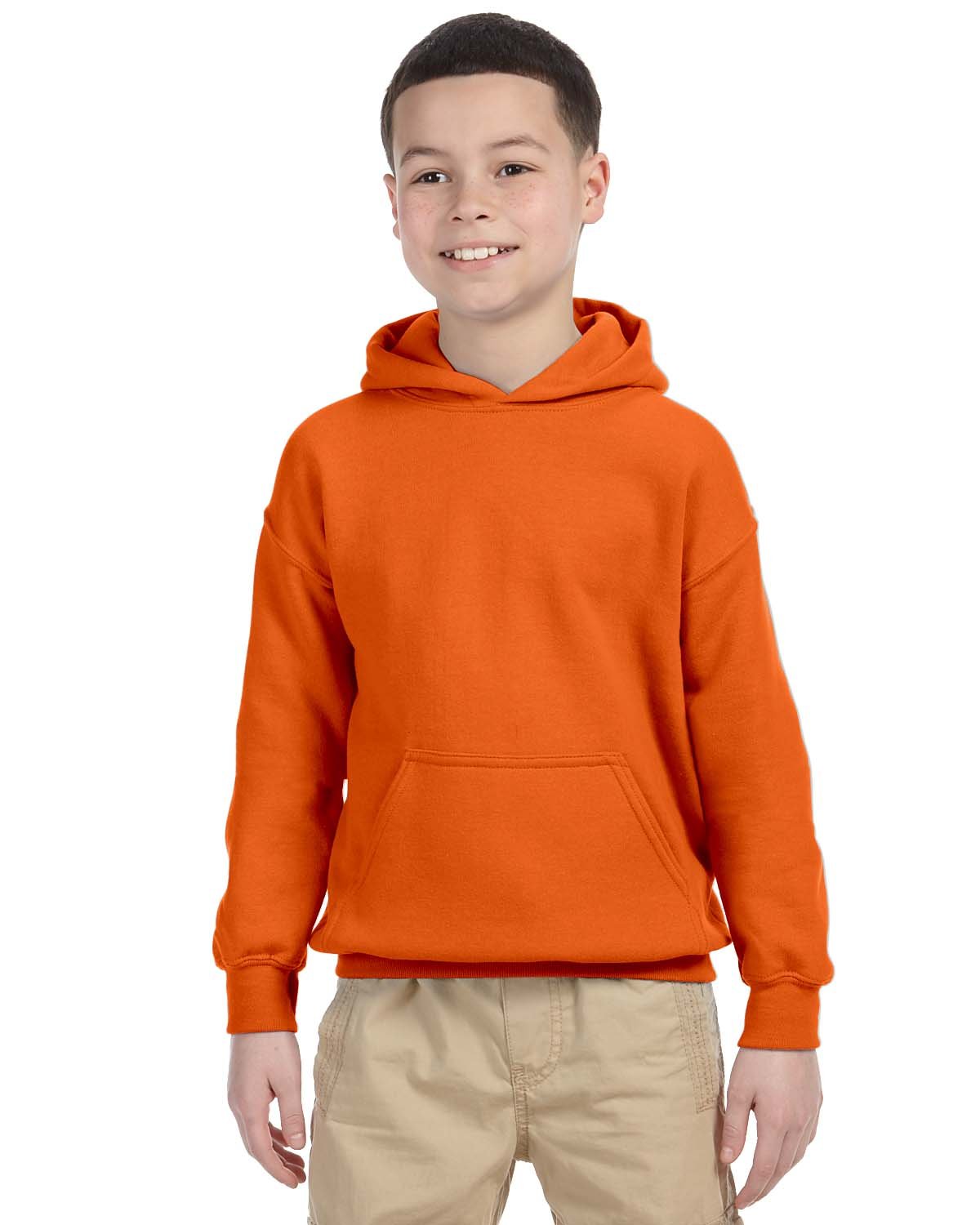 Gildan Youth Heavy Blend™ 50/50 Hooded Sweatshirt ORANGE 