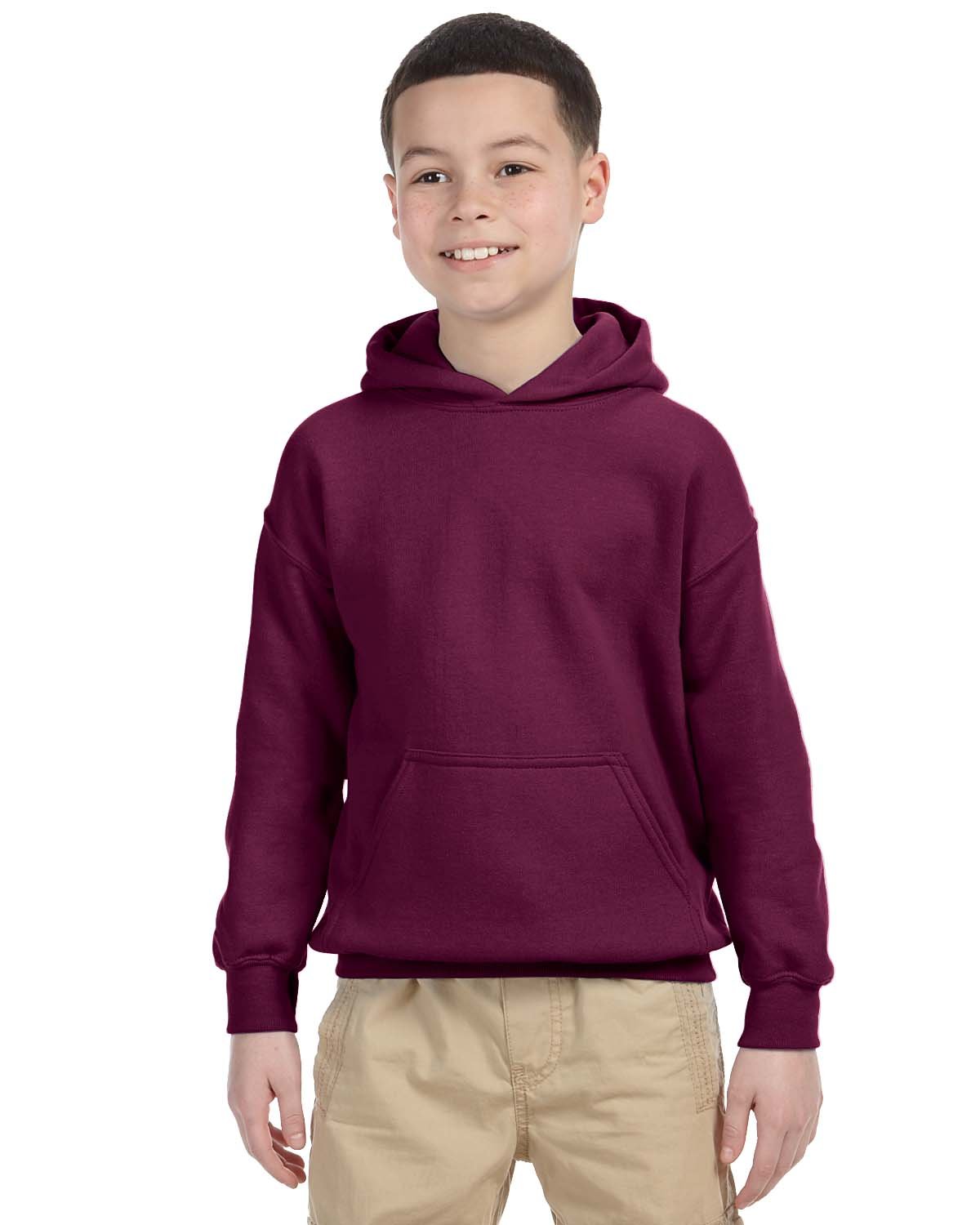 Gildan Youth Heavy Blend™ 50/50 Hooded Sweatshirt MAROON 