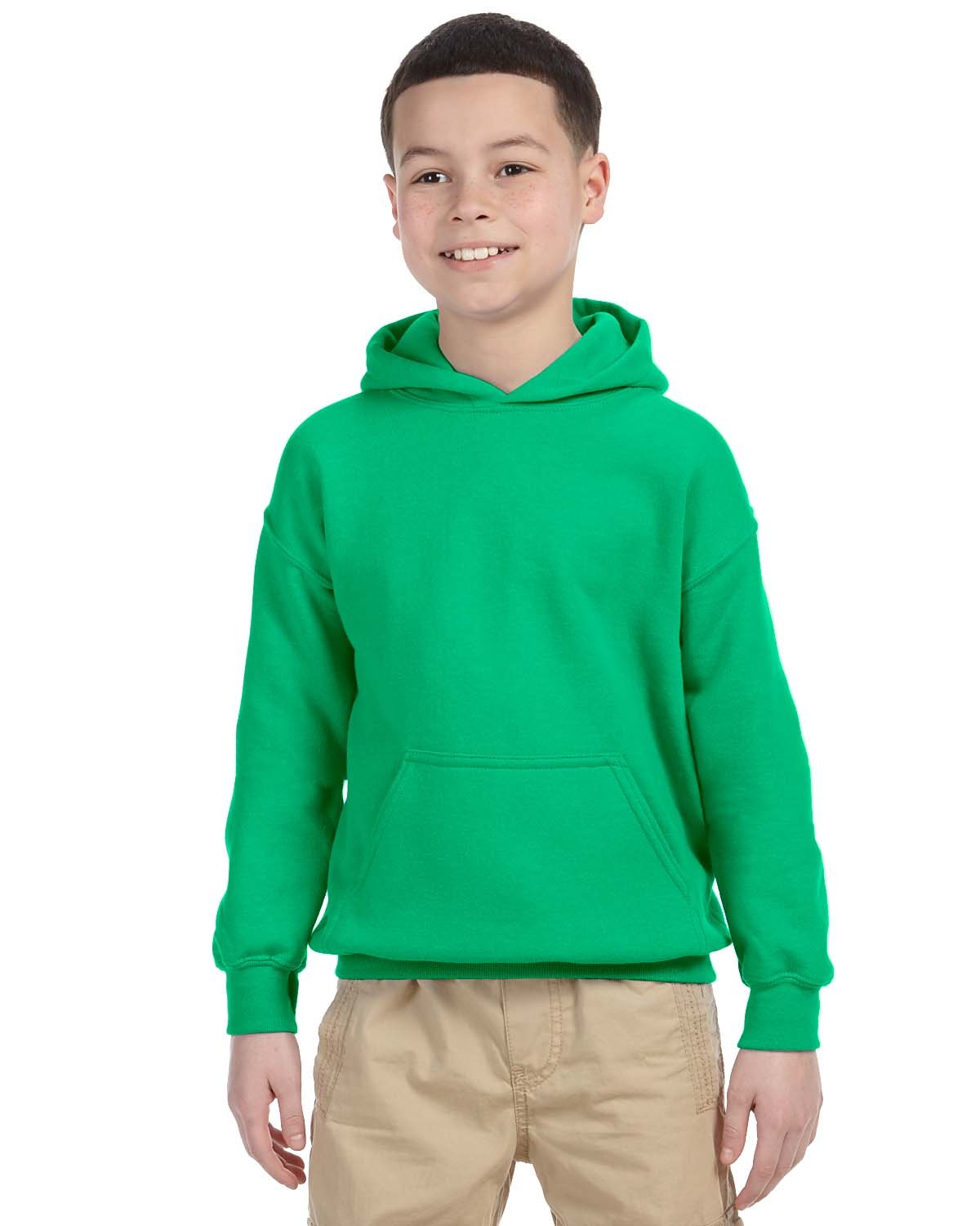 Gildan Youth Heavy Blend™ 50/50 Hooded Sweatshirt IRISH GREEN 