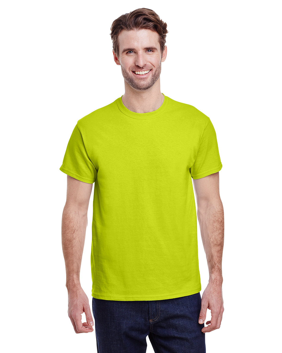 Gildan Adult Ultra Cotton® T-Shirt SAFETY GREEN 