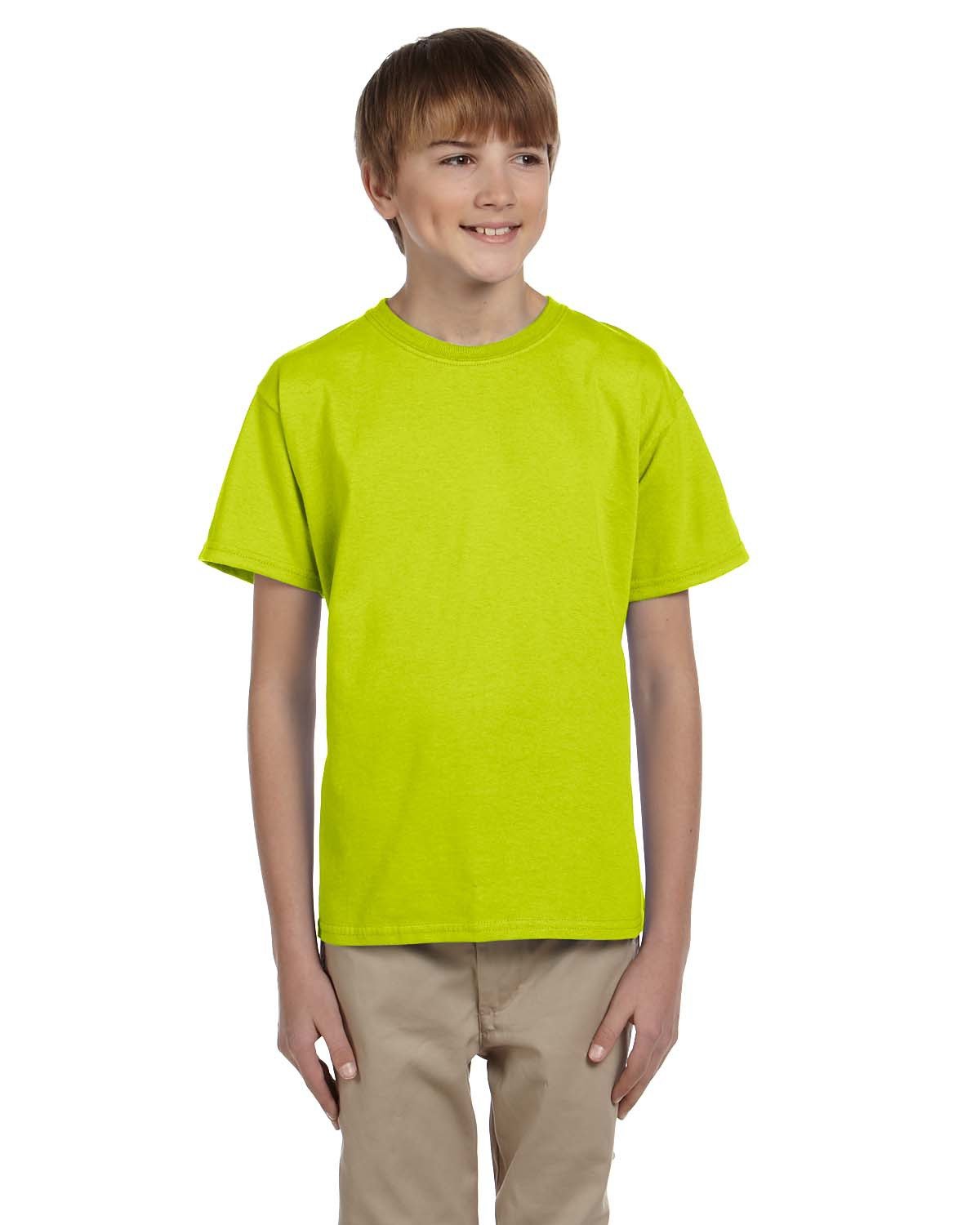 Gildan Youth Ultra Cotton® T-Shirt SAFETY GREEN 