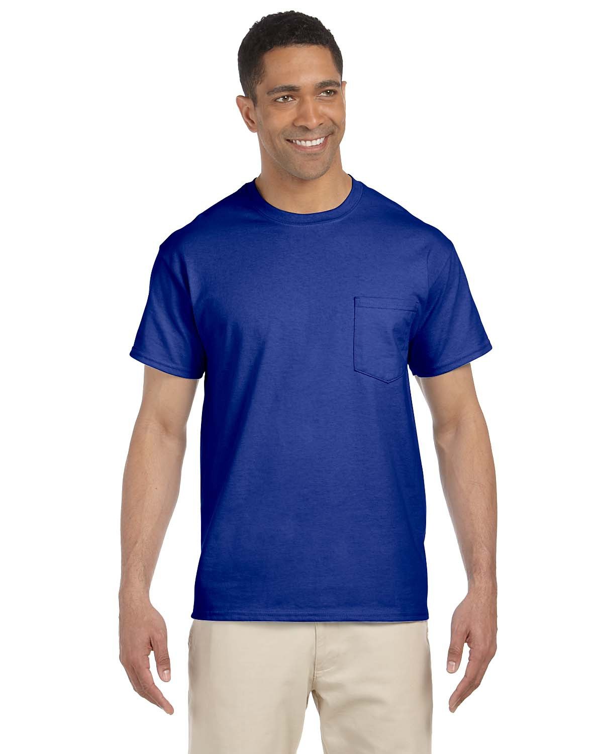 Gildan Adult Ultra Cotton® 6 oz. Pocket T-Shirt ROYAL 
