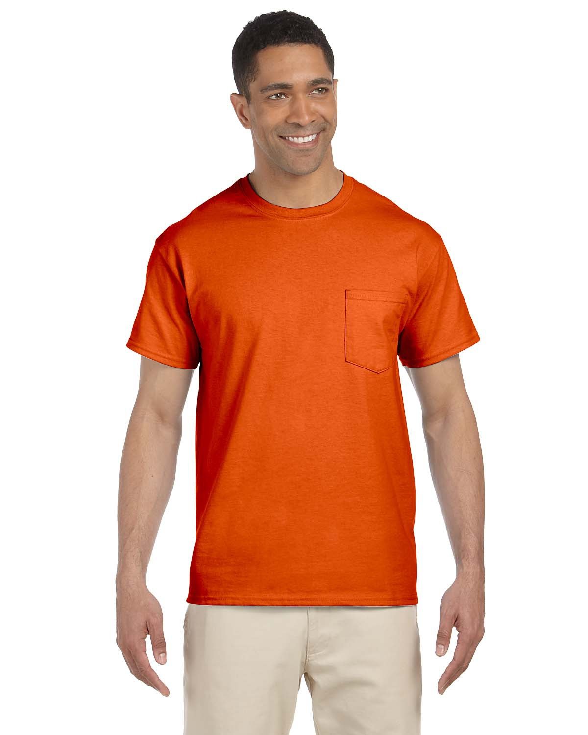 Gildan Adult Ultra Cotton® 6 oz. Pocket T-Shirt ORANGE 