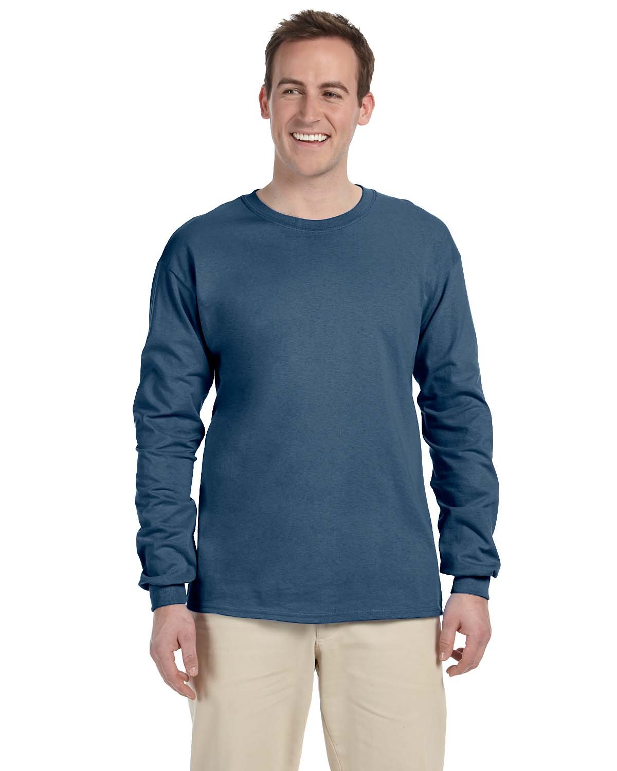 Gildan Adult Ultra Cotton®  Long-Sleeve T-Shirt INDIGO BLUE 