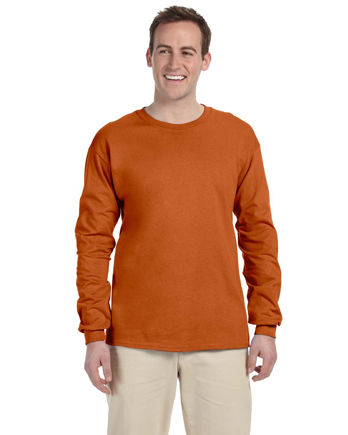 Gildan Adult Ultra Cotton®  Long-Sleeve T-Shirt T ORANGE 