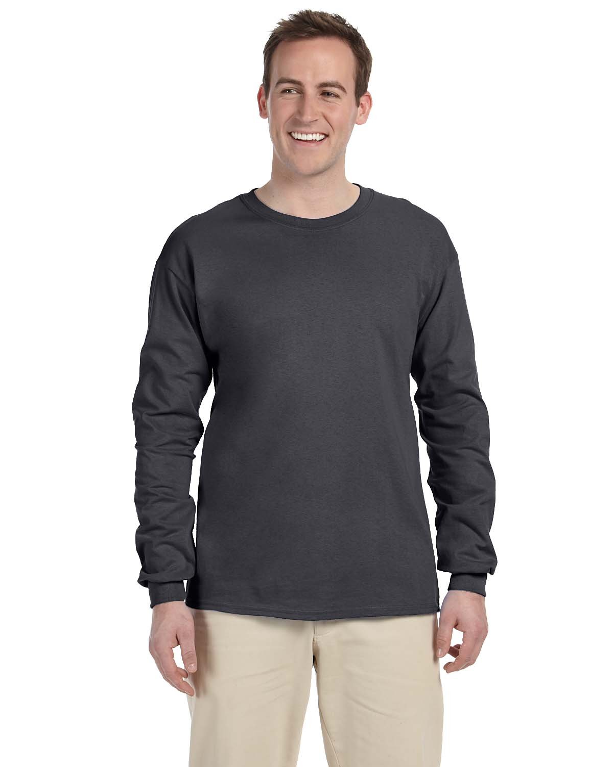 Gildan Adult Ultra Cotton®  Long-Sleeve T-Shirt CHARCOAL 