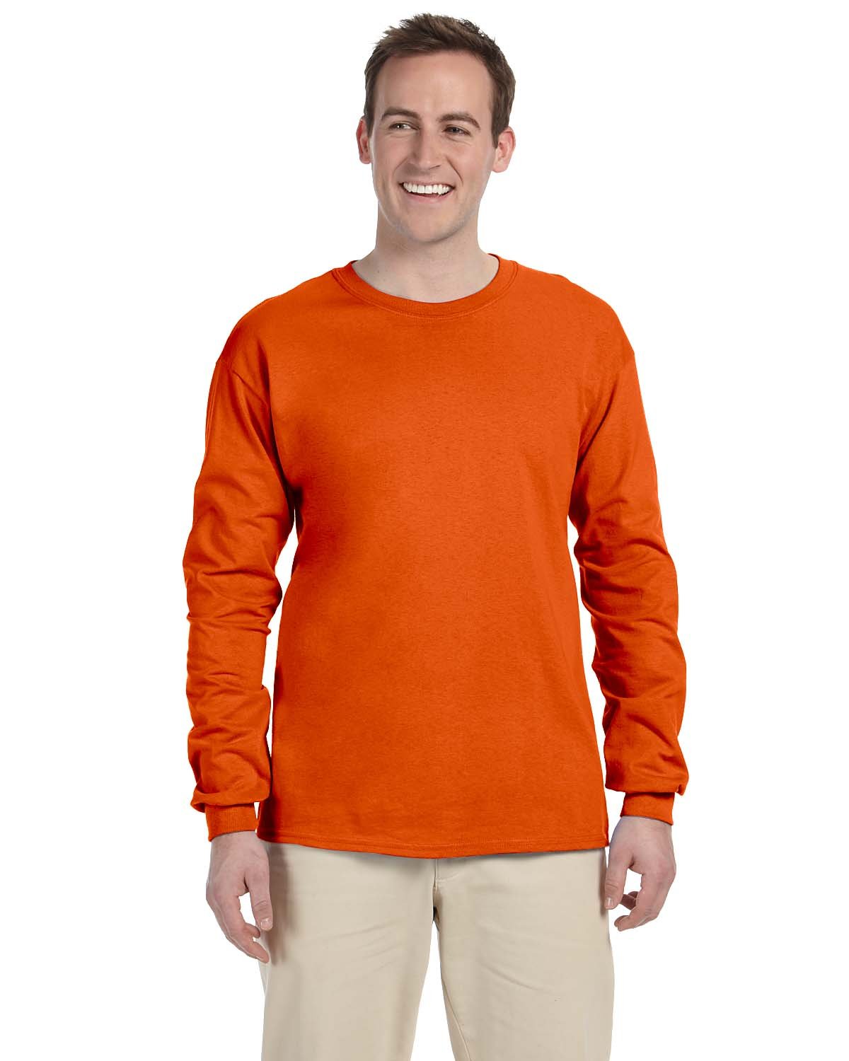 Gildan Adult Ultra Cotton®  Long-Sleeve T-Shirt ORANGE 