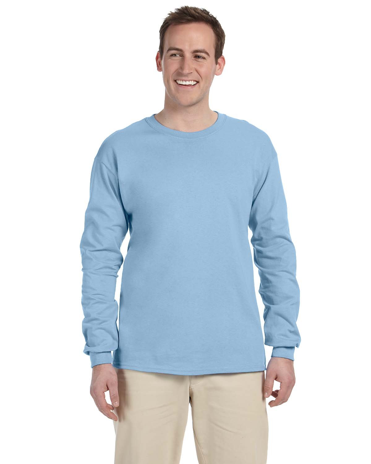 Gildan Adult Ultra Cotton®  Long-Sleeve T-Shirt LIGHT BLUE 