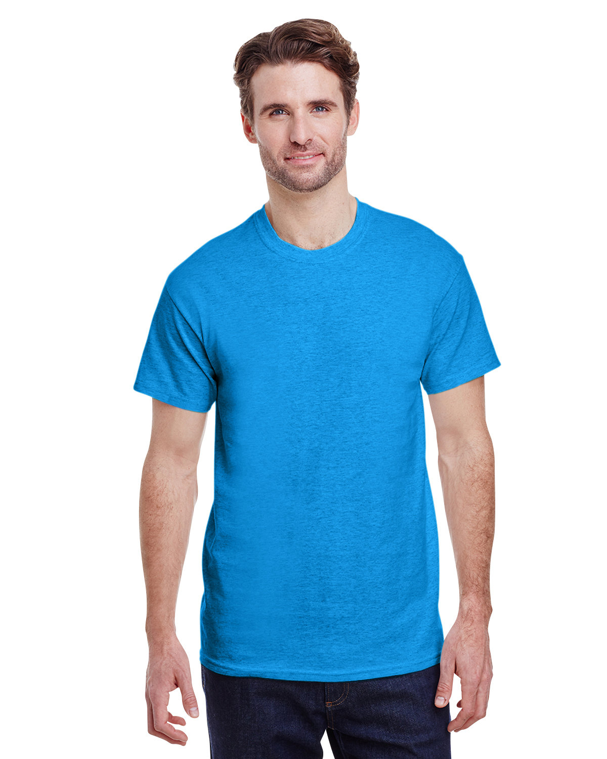 Gildan Adult Heavy Cotton™ T-Shirt HEATHER SAPPHIRE 