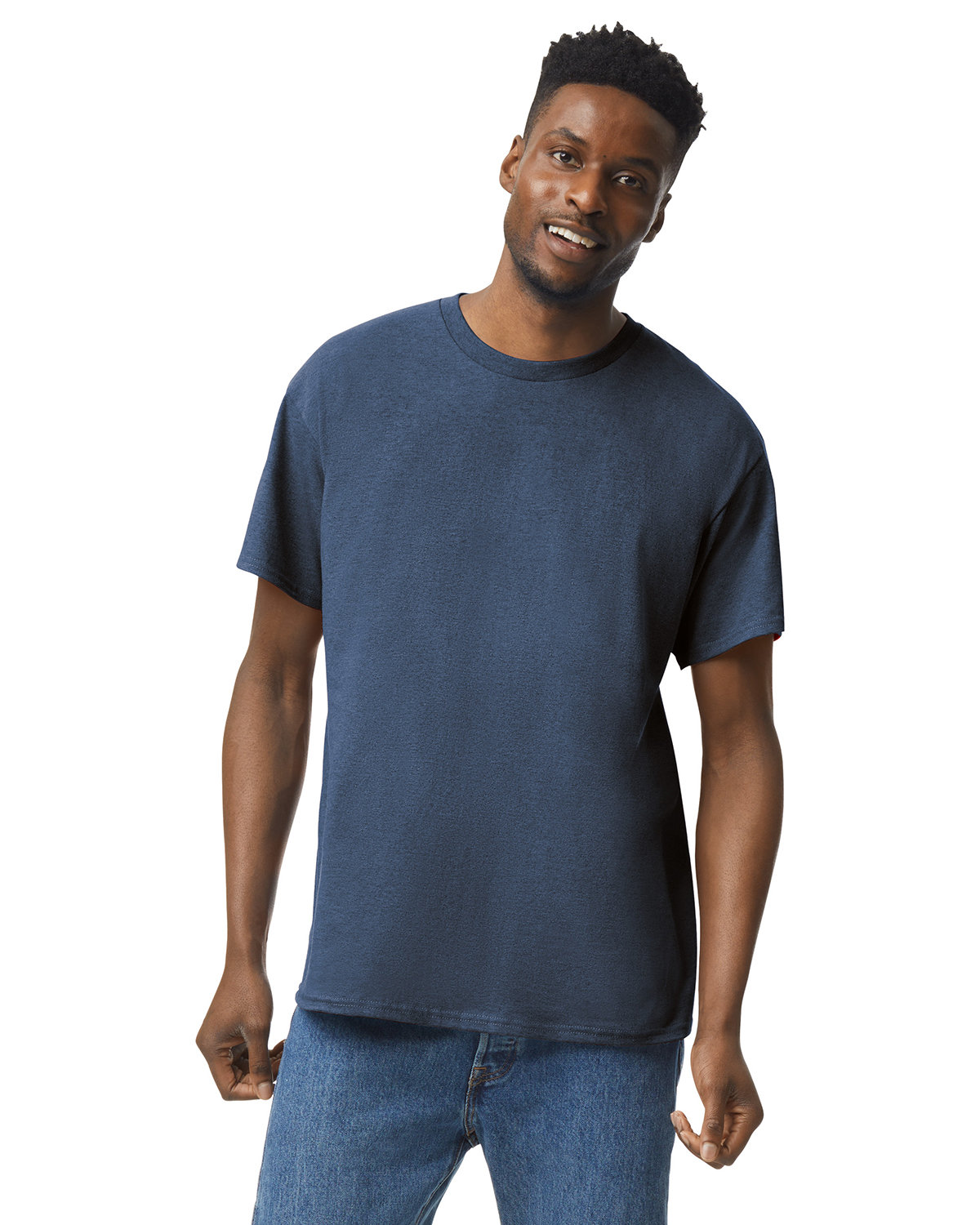 Gildan Adult Heavy Cotton™ T-Shirt HEATHER NAVY 
