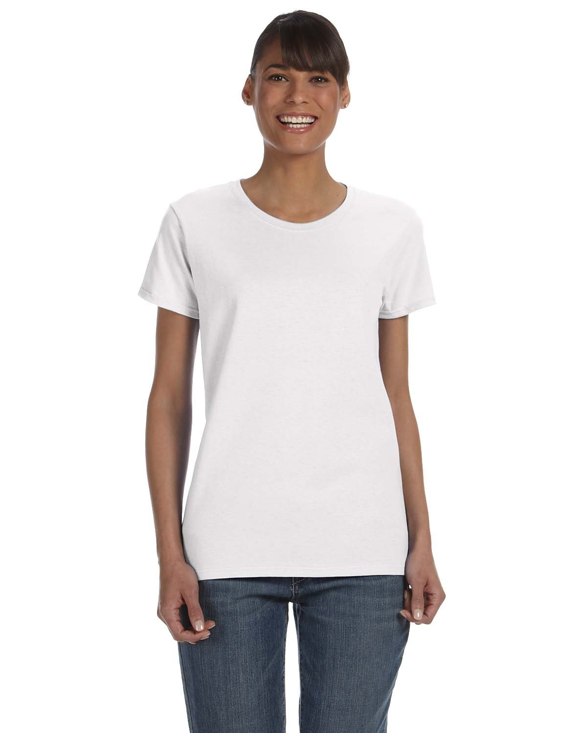 Gildan Ladies' Heavy Cotton™ T-Shirt WHITE 