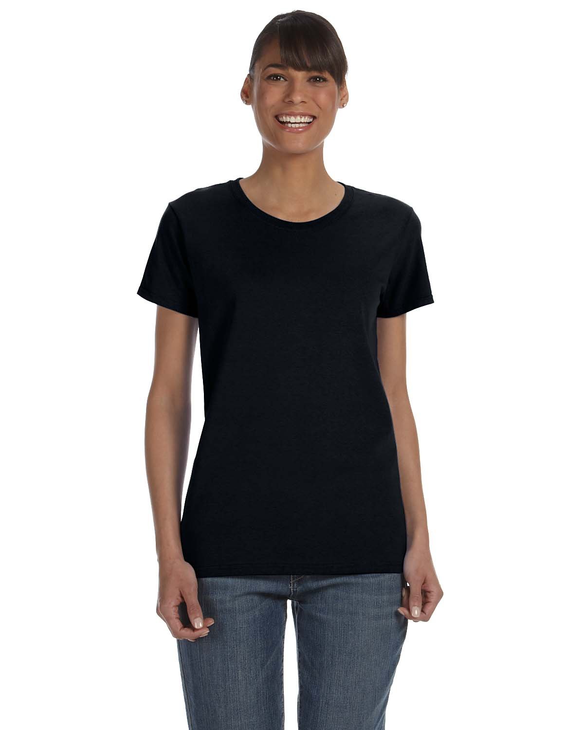 Gildan Ladies' Heavy Cotton™ T-Shirt BLACK 