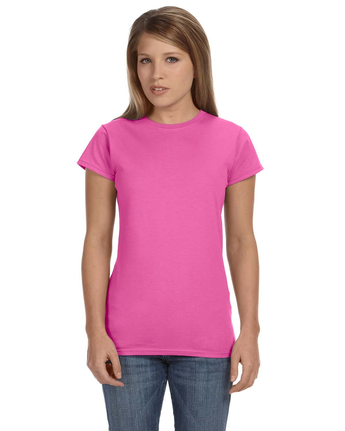 Gildan Ladies' Softstyle® Fitted T-Shirt AZALEA 