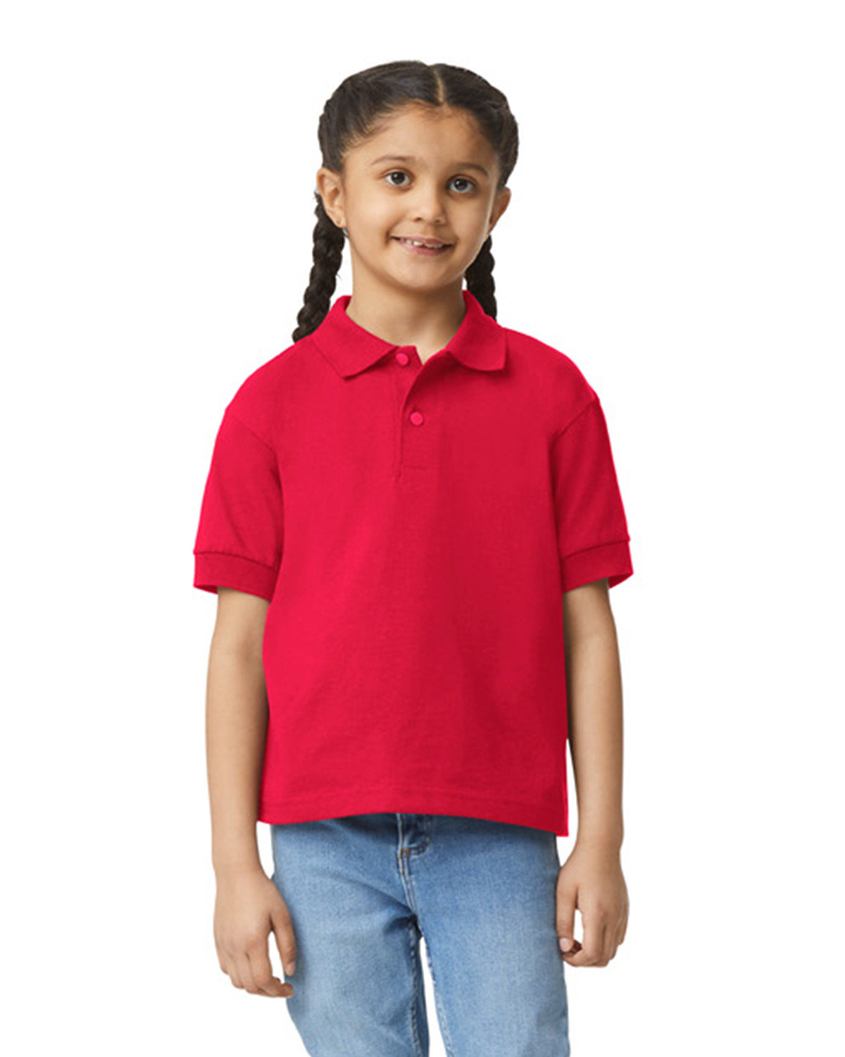 Gildan Youth 50/50 Jersey Polo RED 