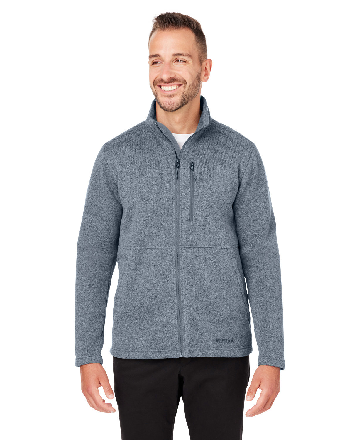 Marmot Men's Dropline Sweater Fleece Jacket STEEL ONYX 