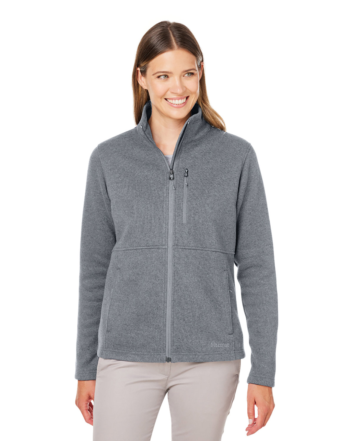 Marmot Ladies' Dropline Sweater Fleece Jacket STEEL ONYX 