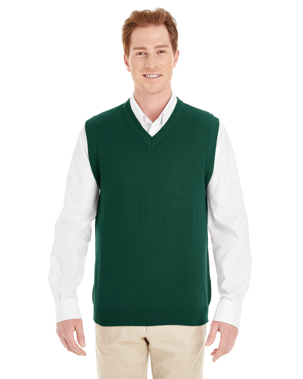 Harriton Men's Pilbloc™ V-Neck Sweater Vest HUNTER 