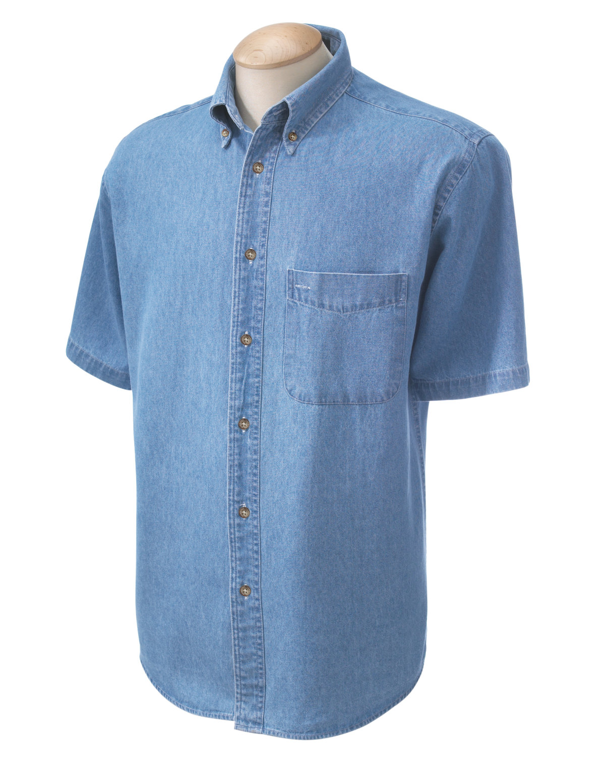 Harriton Men's 6.5 oz. Short-Sleeve Denim Shirt | alphabroder Canada
