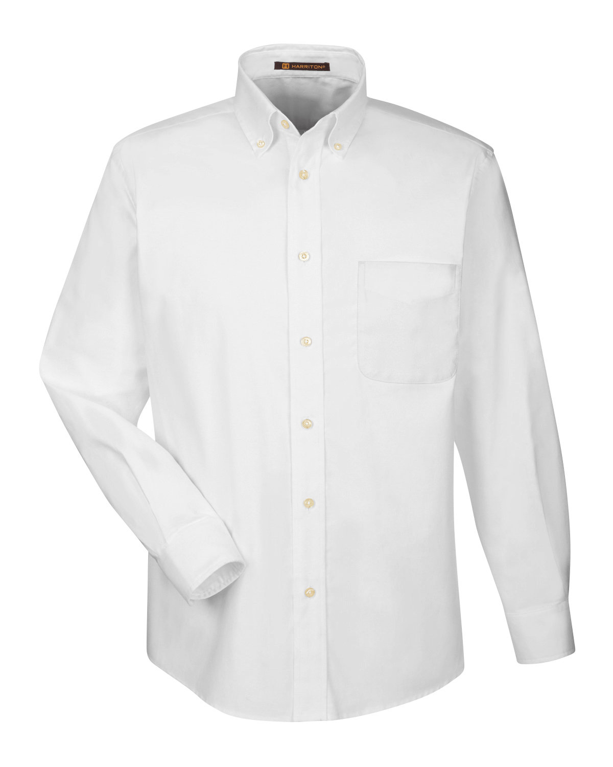 Harriton Men's Long-Sleeve Oxford with Stain-Release | alphabroder Canada