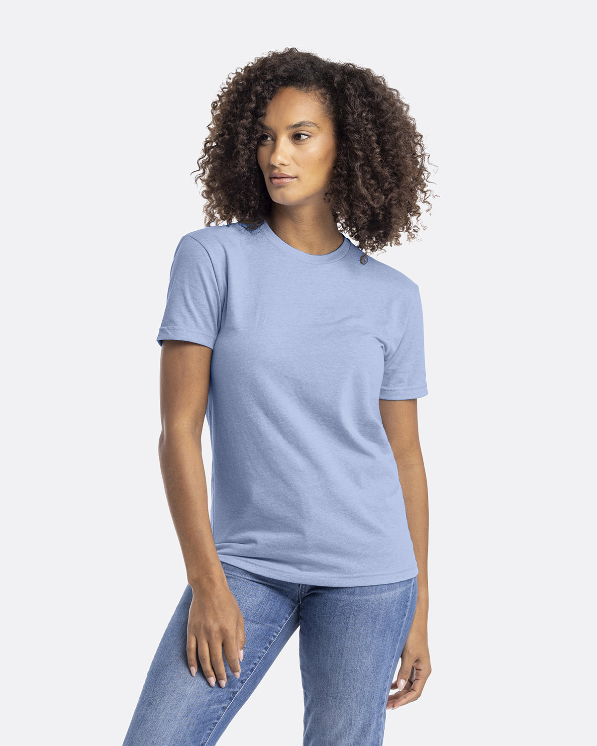 Next Level Unisex CVC Crewneck T-Shirt HTHR COLUM BLUE 