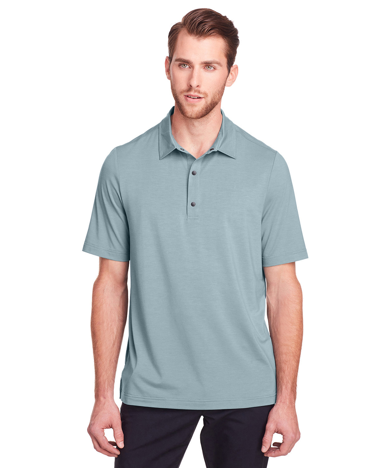 North End Men's Jaq Snap-Up Stretch Performance Polo OPAL BLUE 