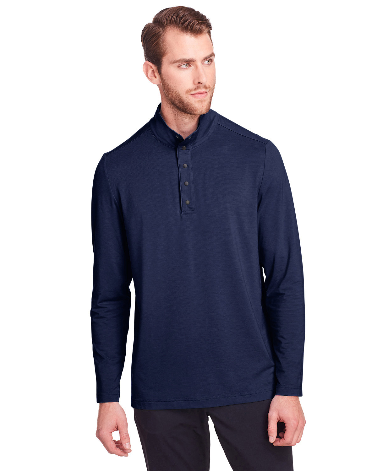 North End Men's Jaq Snap-Up Stretch Performance Pullover CLASSIC NAVY 