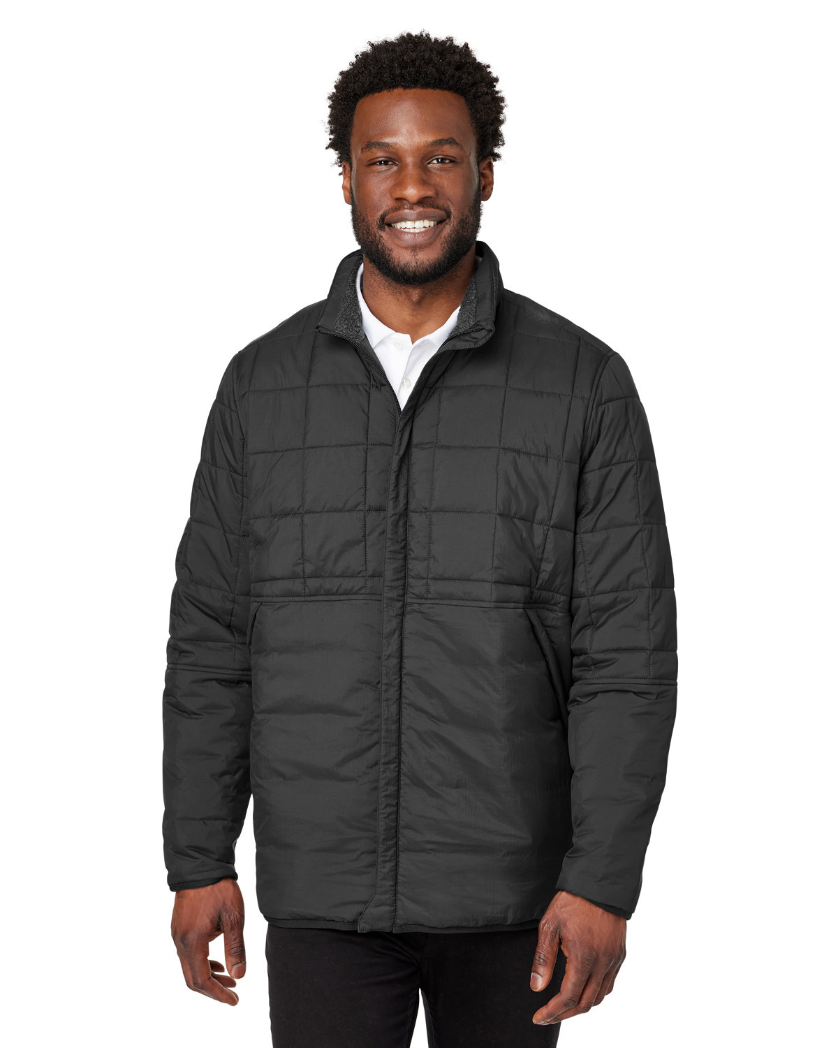 North End Unisex Aura Fleece-Lined Jacket BLACK 
