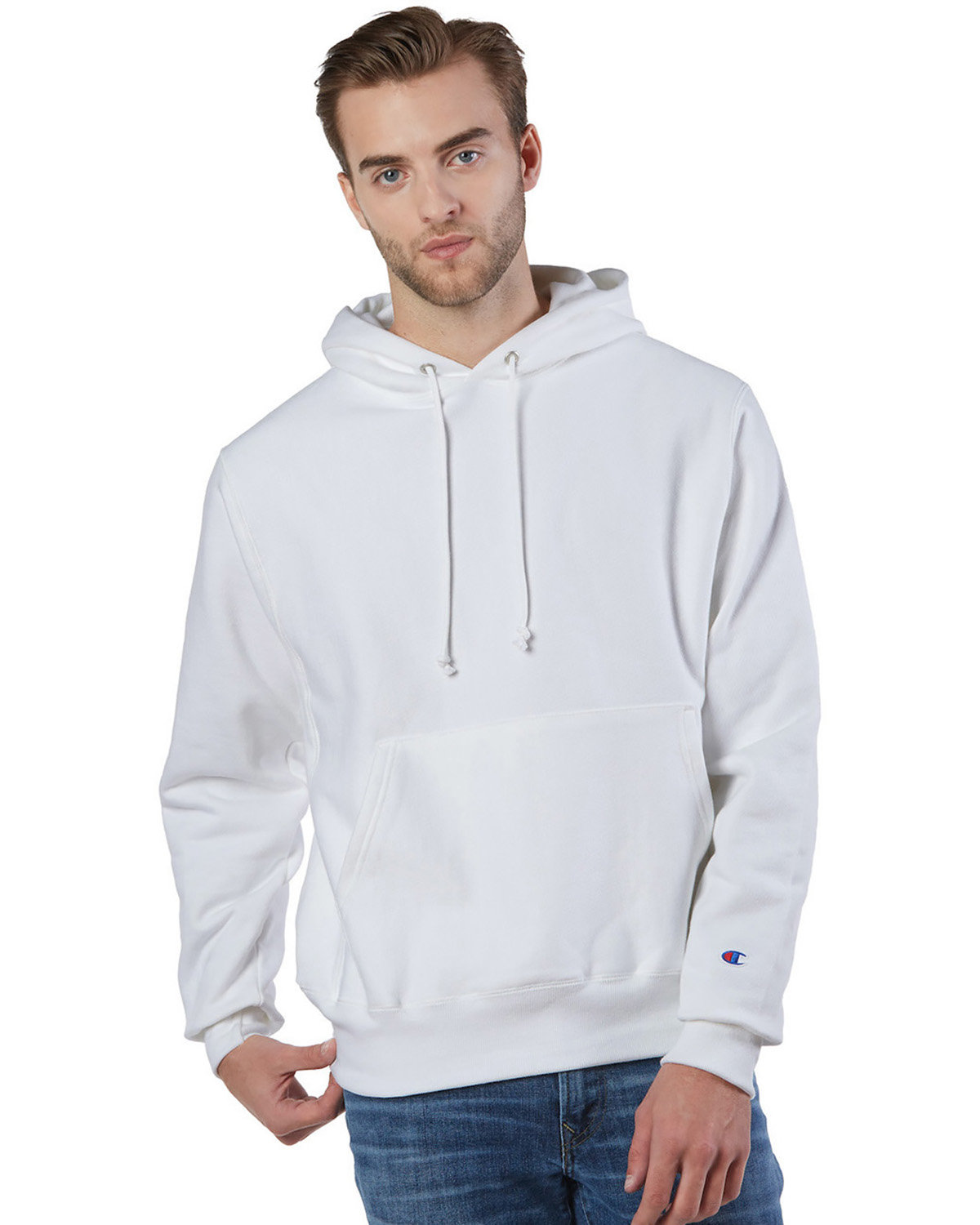 Champion Reverse Weave® Pullover Hooded Sweatshirt WHITE 