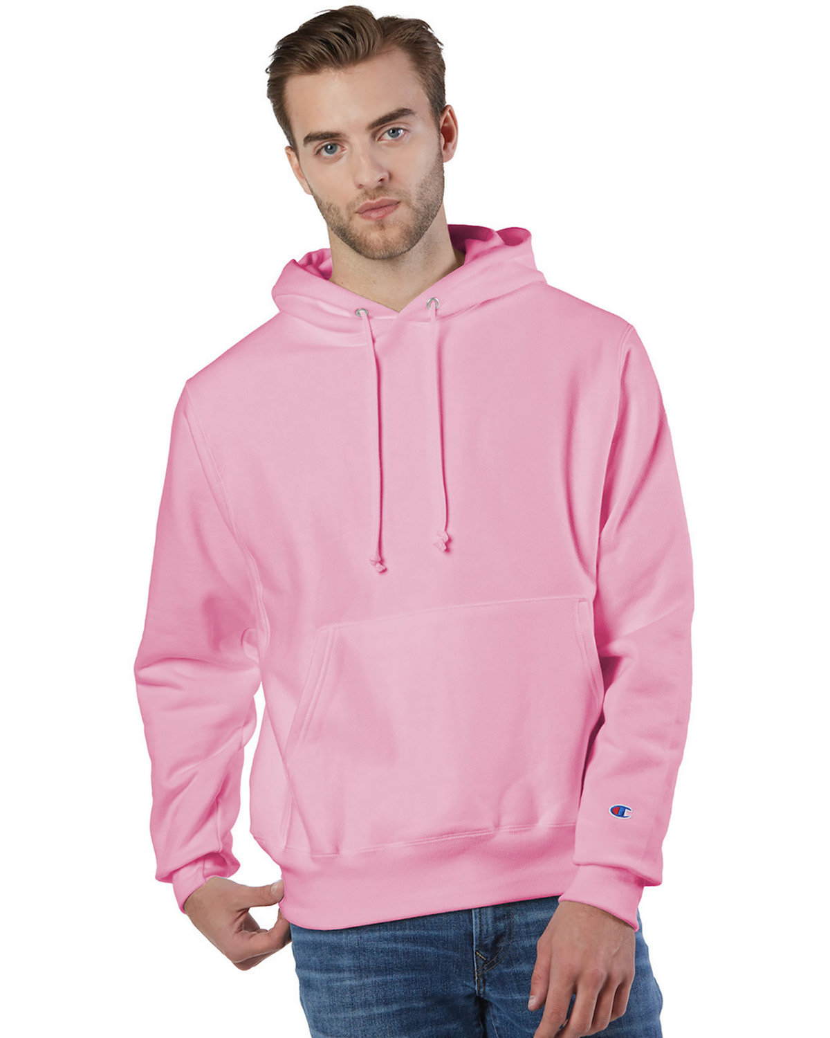Champion Reverse Weave® Pullover Hooded Sweatshirt PINK CANDY 