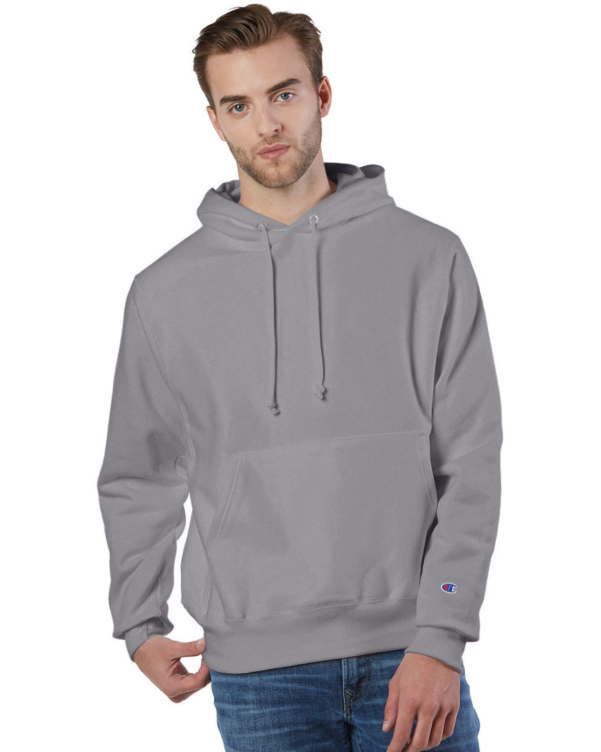 Champion Reverse Weave® Pullover Hooded Sweatshirt STONE GRAY 