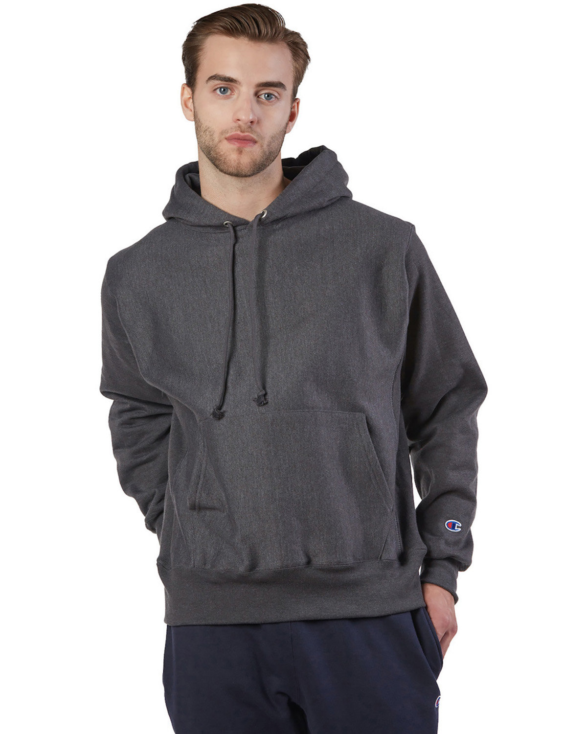 Champion Reverse Weave® Pullover Hooded Sweatshirt CHARCOAL HEATHER 